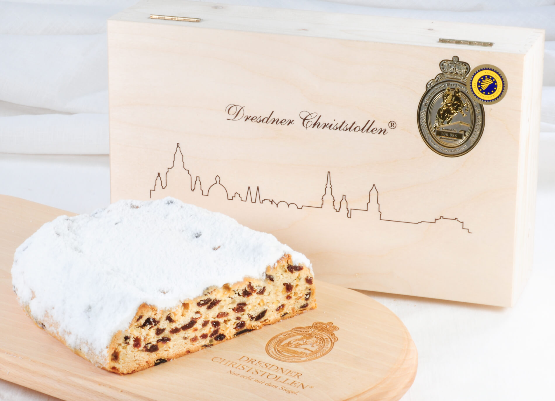 Dresdner Stollen Holztruhe Dresdner Stollen Holztruhe