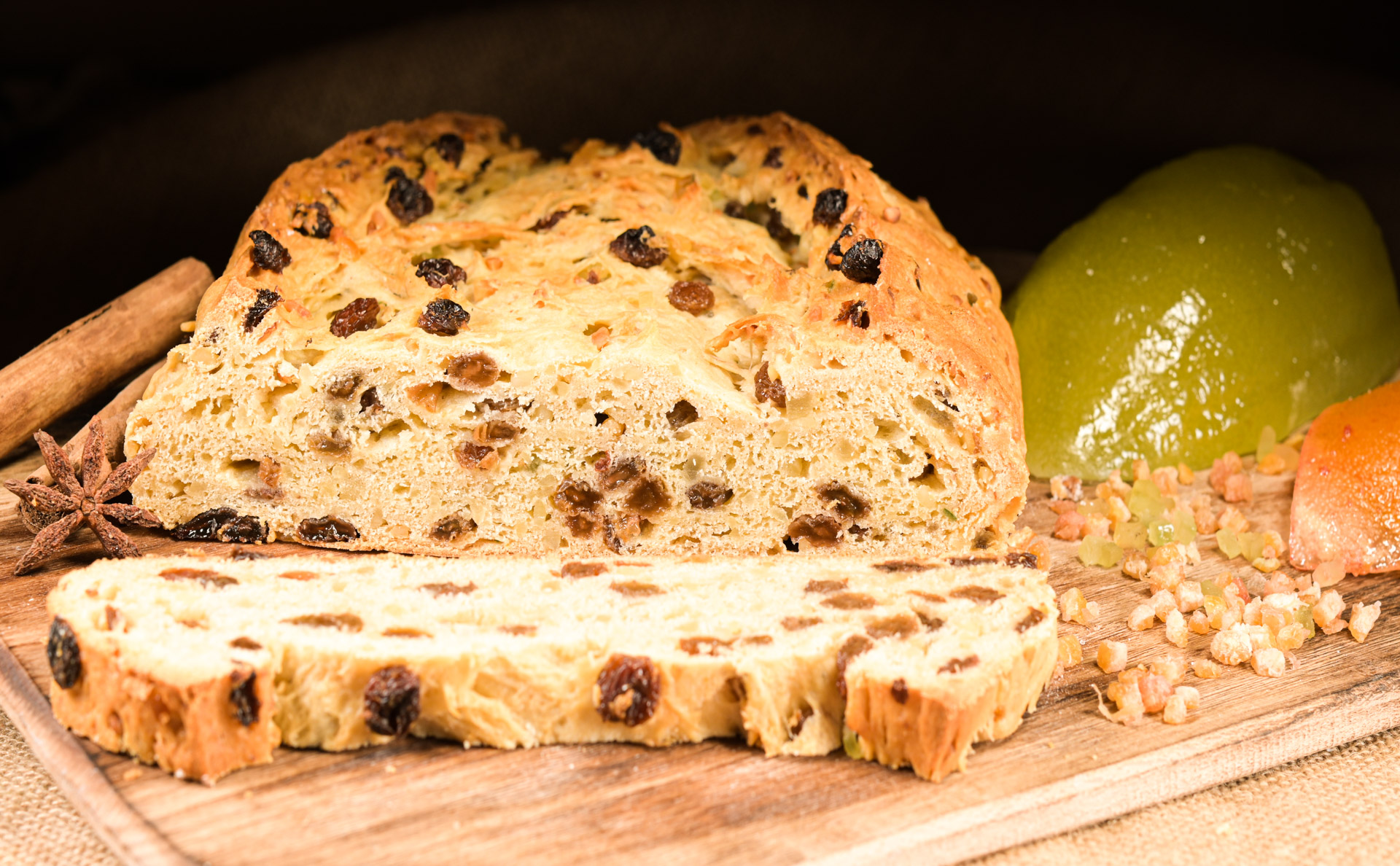 Sultanienenstollen ohne Zucker Sultanienenstollen ohne Zucker