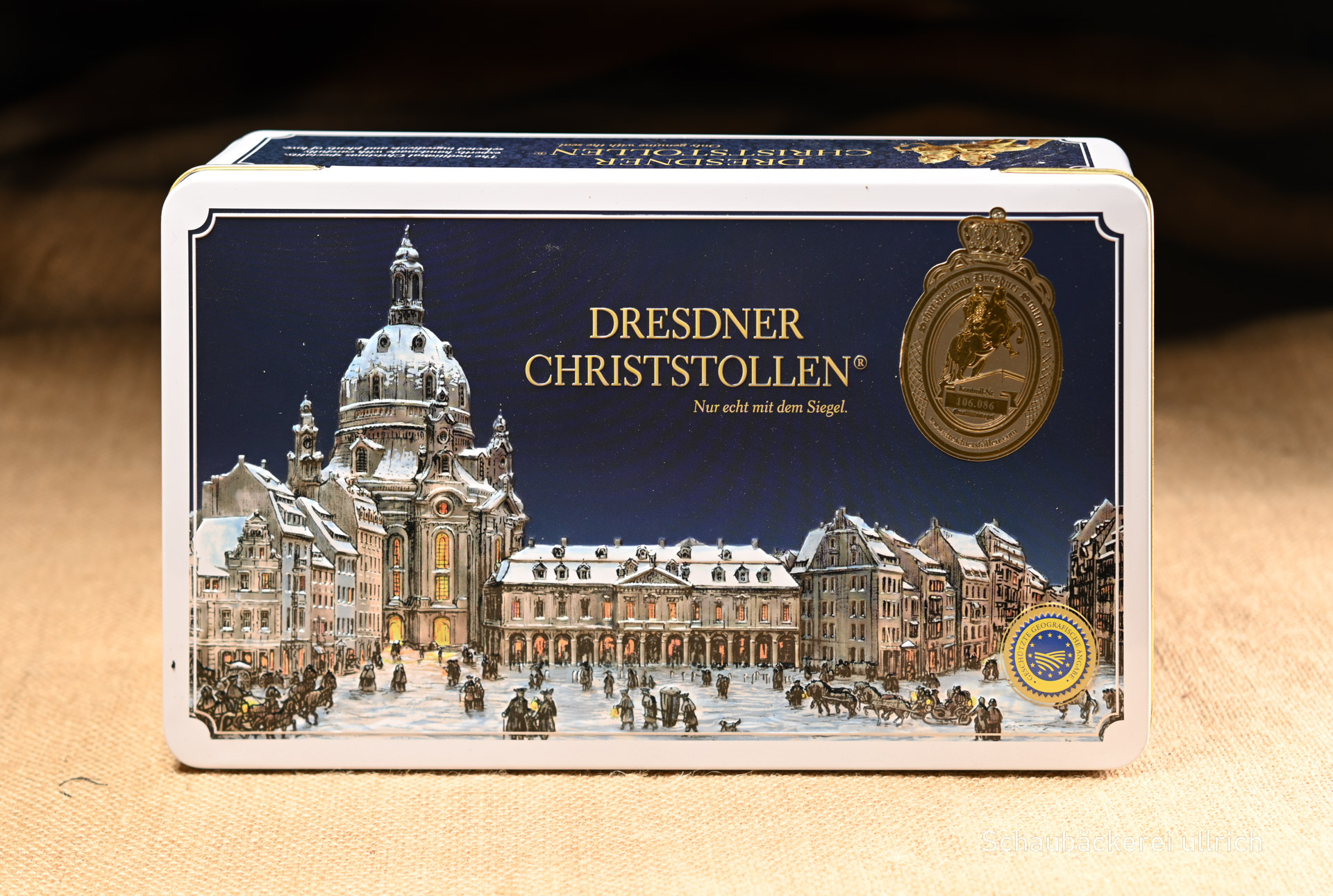 Dresdner Christstollen Frauenkirche Dose